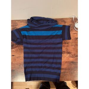 The Limited Blue short sleeve cowel neck knit sweaters